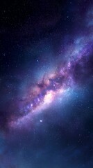 purple and blue milky way galaxy in dark night sky