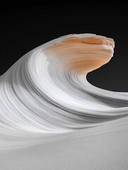 Poster - Abstract Wave Form with Sand Texture and Shadow