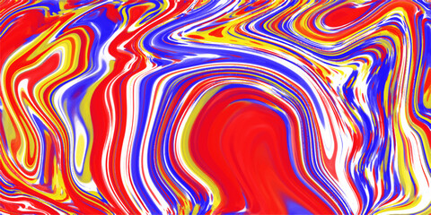 Aufkleber - Abstract colorful fluid art design featuring vibrant swirling pattern with bold color combinations.