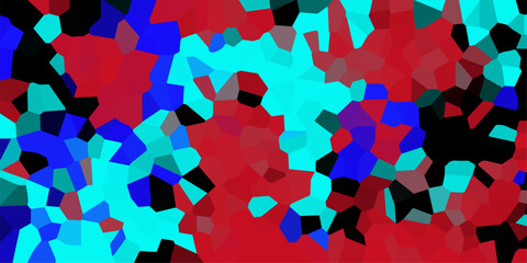 Aufkleber - Abstract mosaic background with geometric polygonal shapes in vibrant shades of red and blue