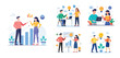 © MarufIslam - Illustration of two people sharing ideas. Teamwork and idea sharing concept. Flat style design
