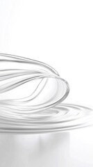 Poster - Abstract White and Gray Swirling Radial Lines
