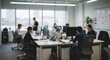 © Daniel - Blurred Office Photo Shows Business Workspace Team At Modern Desk