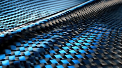 Fototapete - Abstract Blue and Black Textured Surface with Wavy Pattern