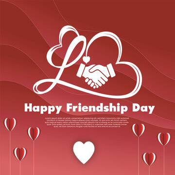 International Friendship Day card, poster design