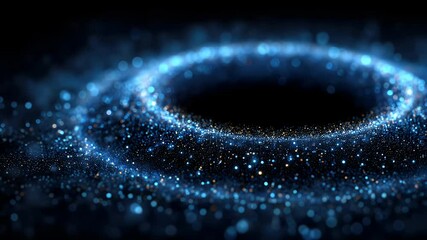 Wall Mural - A mesmerizing cosmic vortex filled with shimmering stars and particles, set against a dark, infinite background