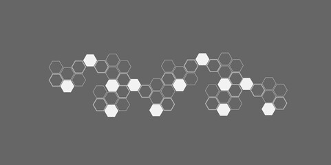 Wall Mural - Concept data technology.Background hexagon geometric pattern abstract elements design.Vector tamplate.	