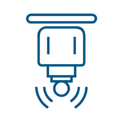 Poster - Light sensor device with indicator lines in minimalistic style  