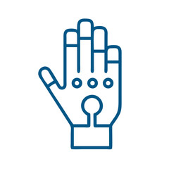 Poster - cybernetic hand illustration with technological design elements
