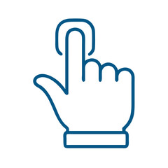 Poster - Hand pointing with finger raised in a gesture of interaction  