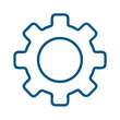 © VektorDesign - Gear icon in line style for technical and mechanical design