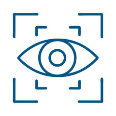 Poster - Eye scanning icon for biometric recognition technology  