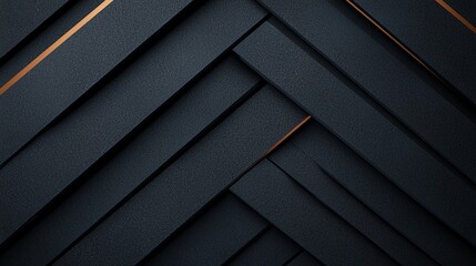 Poster - Metallic Black and Gold Geometric Background Texture