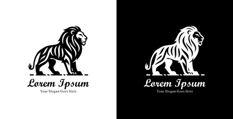 Aufkleber - Lion logo design with modern tribal style