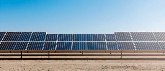 Large Solar Panel Array in Sunny Landscape