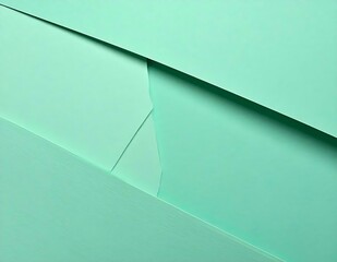 Poster - Abstract Mint Green Paper Layered Background Texture Design