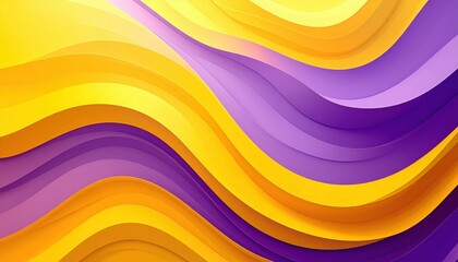 Poster - Abstract Yellow And Purple Wave Background