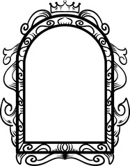 Leinwandbilder - black and white line art decorative ornament design
