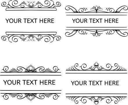luxury frame top and bottom lines,your text here