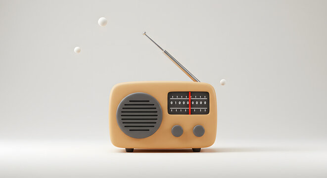 Retro Radio Still Life: Nostalgic Broadcast Receiver