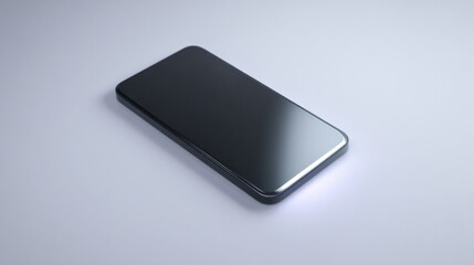 Poster - minimalist mockup showcasing sleek gadget with ample copy space illuminated against light seamless background