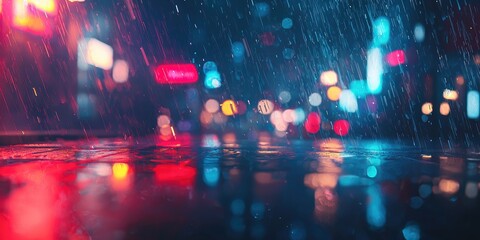 Poster - abstract digital signature over night city background