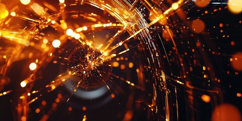 Poster - a Higgs boson decay event, with the resulting particles detected and analyzed, showing the Standard Model in action.