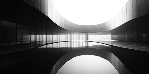Leinwandbilder - An abstract design highlights the beauty of a monochrome palette and its shades, creating a serene and sophisticated artistic effect.