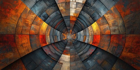 Leinwandbilder - An abstract design showcasing 3D illusions, blending diverse textures and colors to create a visually refined and engaging composition that emphasizes the beauty of three