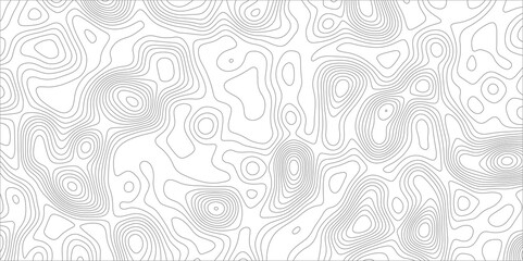 Poster - Abstract background with topographic map white background. The stylized height of the topographic map contour in black lines. gradient multicolor wave curve lines banner background design.
