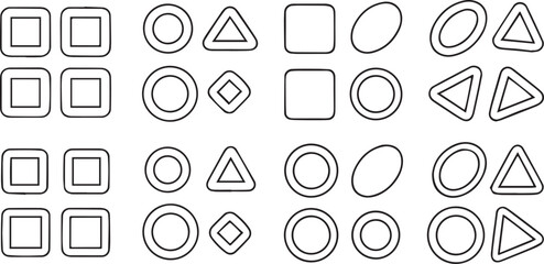 Poster - Right Arrows Trio Red Blue Black Minimalist Vector Style