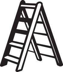 Poster - Ladder Line Drawing Minimalist Black and White Vector