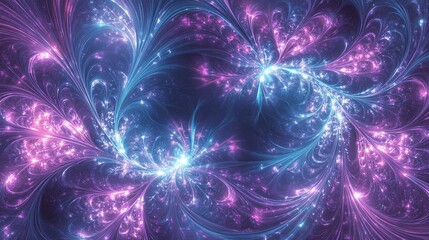 Poster - A mesmerizing glowing circuit design featuring interwoven turquoise and magenta pathways