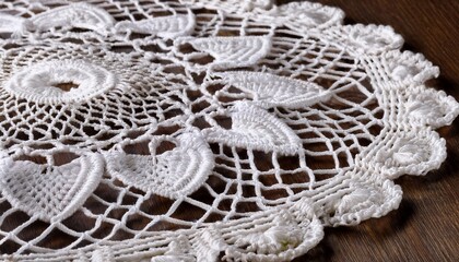detailed white crochet doily vintage handmade