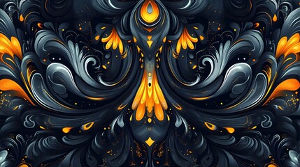 Poster - Intricate swirls of dark and light shades, creating a mesmerizing pattern.