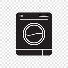 Fototapete - Minimal Washing Machine Vector Illustration on transparent Background