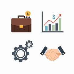 Poster - Business Growth Success Financial Investment Strategy Collaboration Icons
