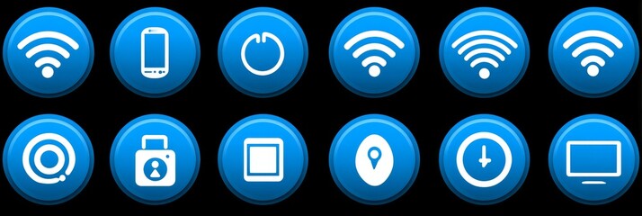 Poster - Connected World: Internet of Things Concept - Smart home, network security, global connectivity, data sharing, and device automation are symbolized in this conceptual