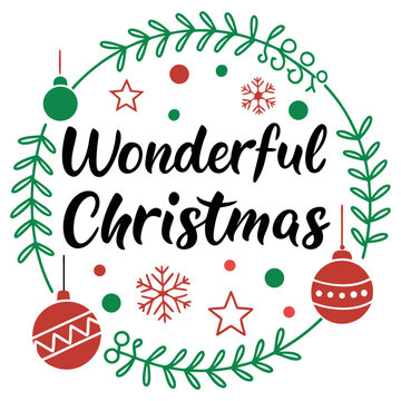    Merry Christmas typography vector illustration.
