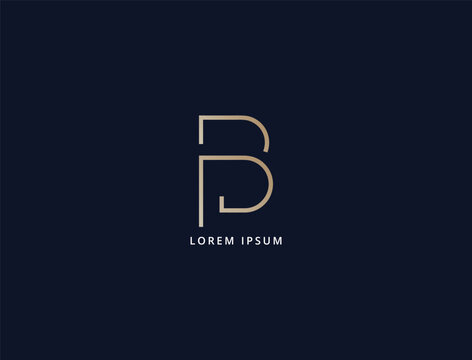 letter bp minimal brand logo design, pb lettering, bp initials logo design