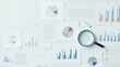 © Ada - Searching and analyzing data with magnifying glass. Situation an