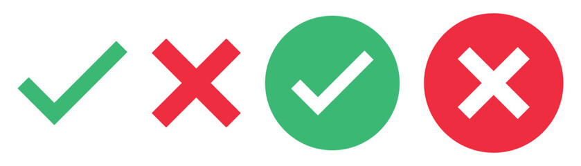 Poster - Check mark and cross mark icons