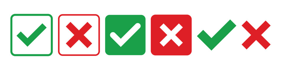 Poster - Check mark and cross mark icons