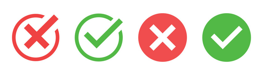 Poster - Check mark and cross mark icons