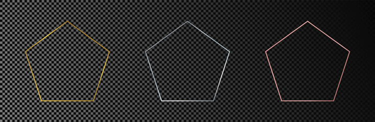 Poster - Set of three pentagon frames