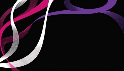 Poster -  vibrant abstract neon line pattern on black background for modern web design, tech branding, and digital print media