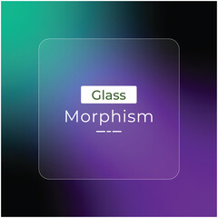 Poster - Bluish and Purple gradient morphism effect for background