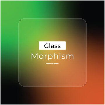 Bright green and orange gradient color glass morphism effect background