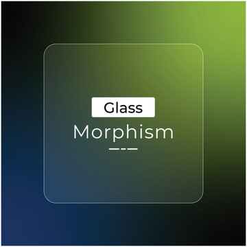 Dark blue and light green morphism glass gradient color effect background