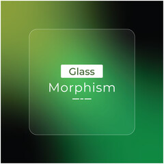 Poster - Green morphism Glass Effect for background